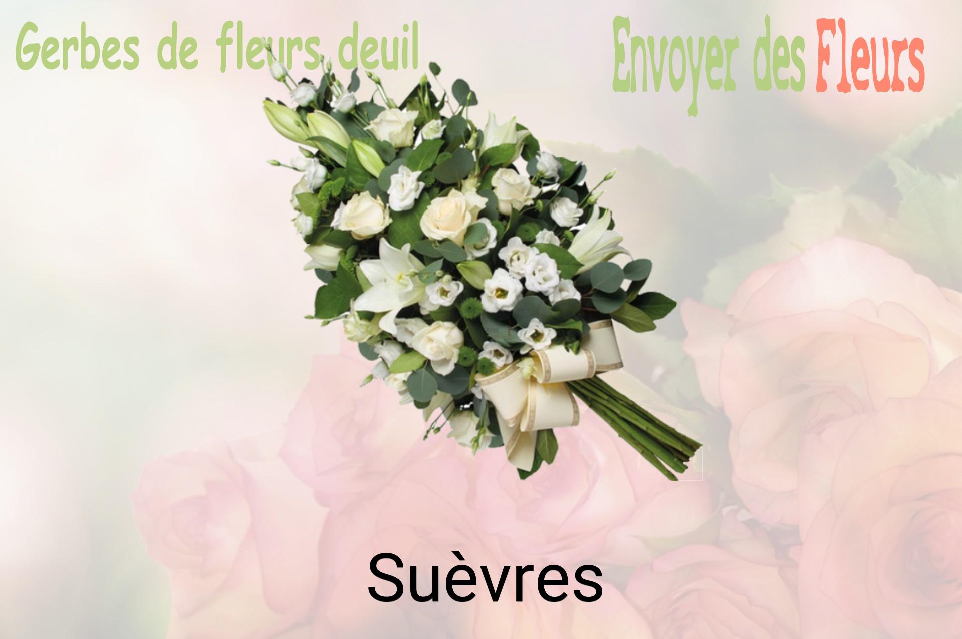 Gerbe de fleurs de deuil livrée à Suèvres